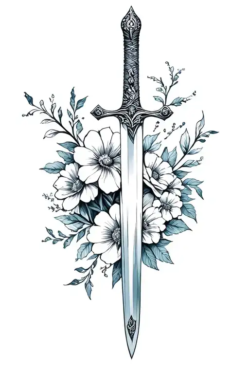 Sword With Flowers