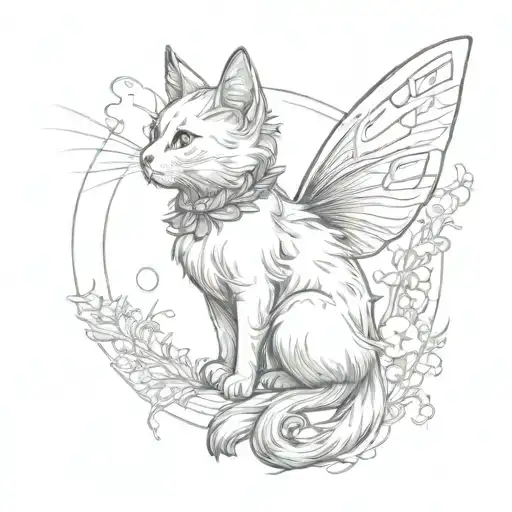 A Fairy Cat That's Flying Towards The Sun