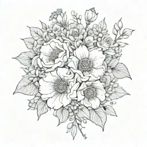 Birth Flowe Bouquet Made