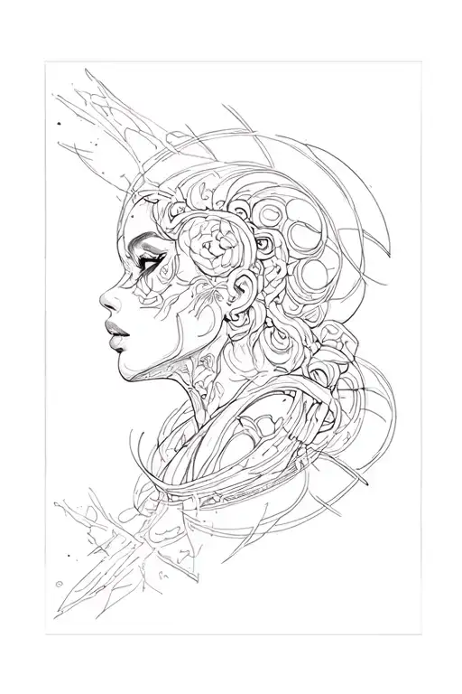 Y2k Lines Only Use Black