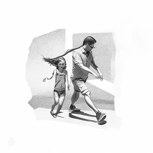 Dad And Daughter Arm Swinging