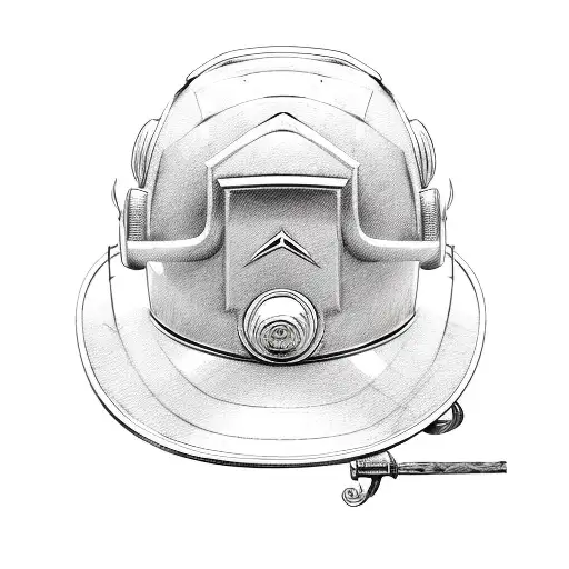 Rifle Fishing Pole Crossed With A Fire Chief Helmet