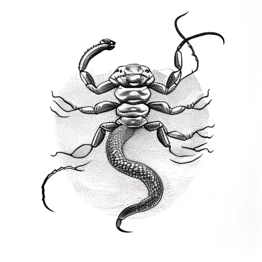 Scorpion Being Eaten By A Snake