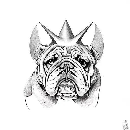 Bulldog With Shark Fin