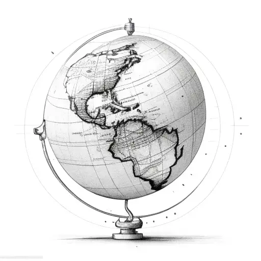 2D Globe With The Letters Ototw Across It