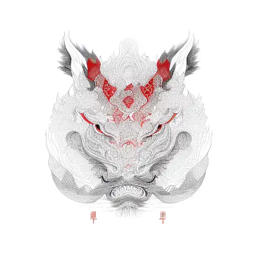 Red Chinese Lattice Pattern