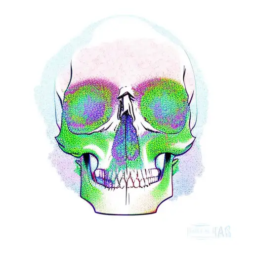 Colourful Tree On A Skull