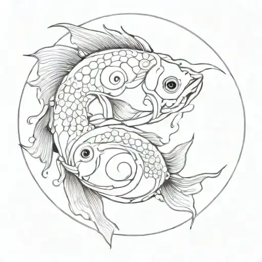 Picese Fish Yin Yang Magestical