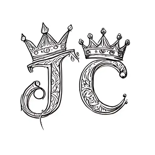 Crown Letter J And C Couple