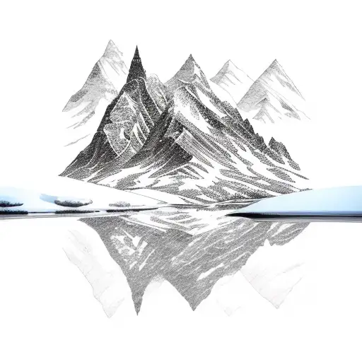 A Serene Snow-covered Mountain Peak Reflected In A Pair Of Goggles