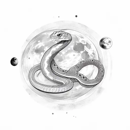 Snake On A Moon