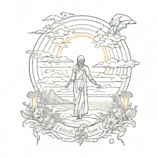 In Loving Memory Of Sametrius With A Sunset Background