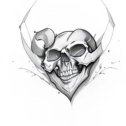 Skull Heart Arrow