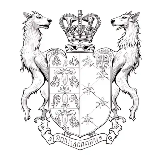 German Coat Of Arms And Croatian Coat Of Arms And Animals