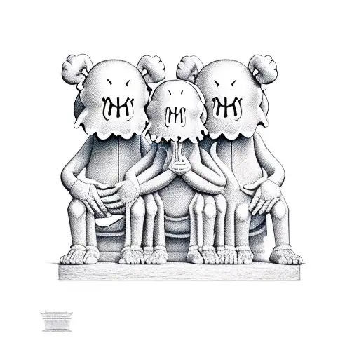 See No Evil Speak No Evil Hear No Evil With Kaws Dolls