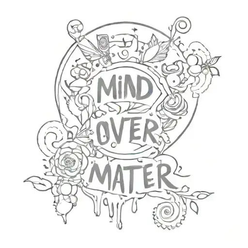 Quote 'Mind Over Matter' With A Sketch Style