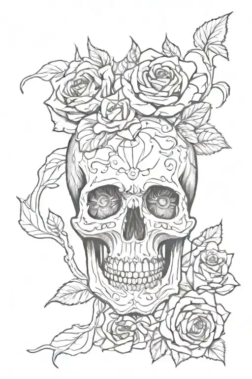 Skull And Roses