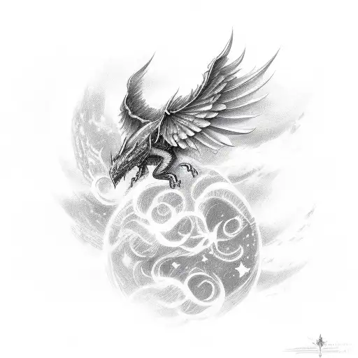 Star Drangon Clouds Of Light Wings