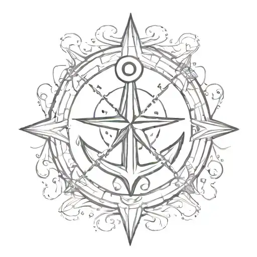 Anchor In A Five-pointed Star
