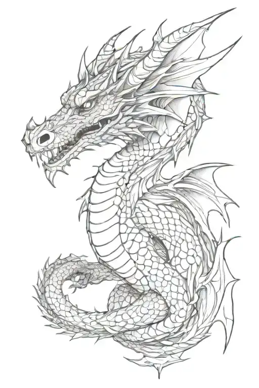 Dragon And Scales On Forearm Small
