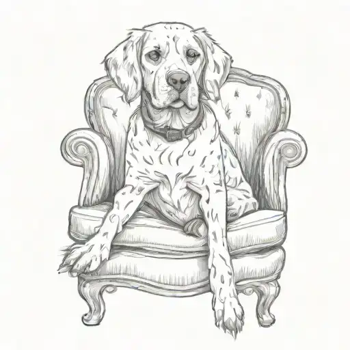 A Dog Sitting On A Couch