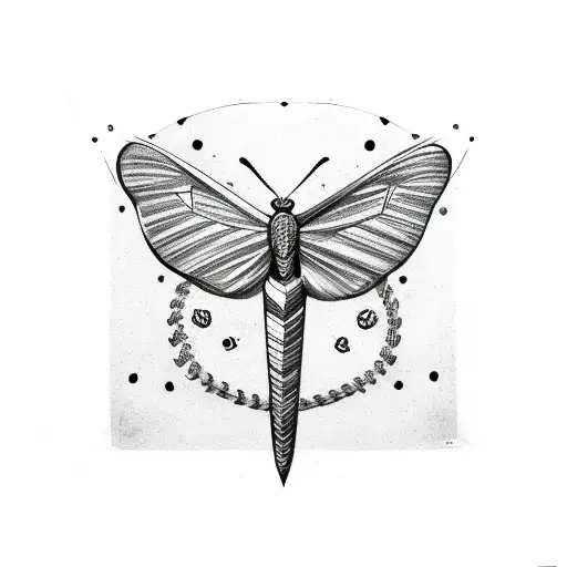 A Baseball Bat With Butterfly Patterns