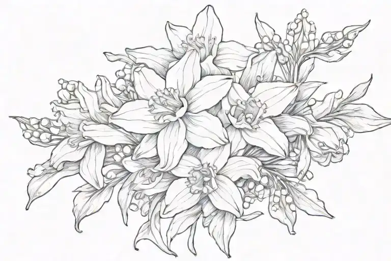 Daffodil Lily Of Valley Wrapped