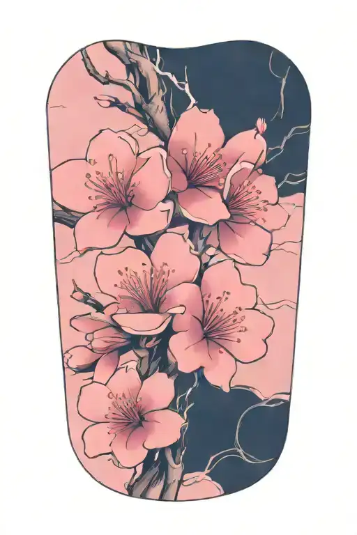 Japanese Cherry Blossom Wrapping Around Fore Arm