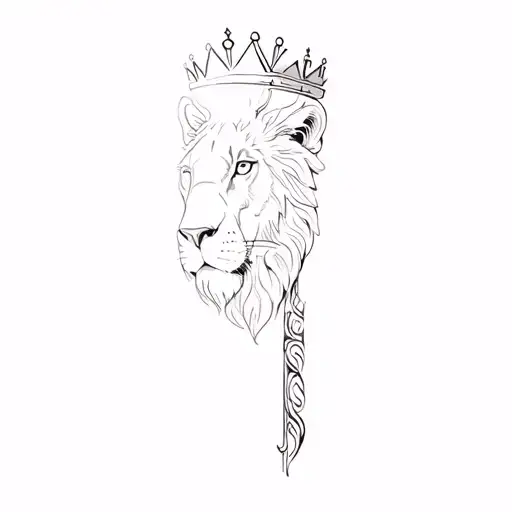 A Lion With A Crown