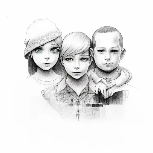 4 Siblings Consisting Of 1 Brother And 3 Sisters