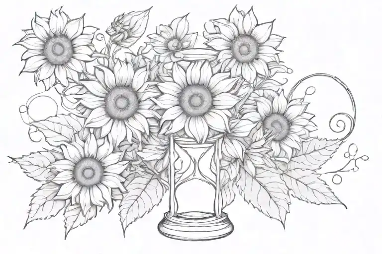 Sunflower With Hourglass