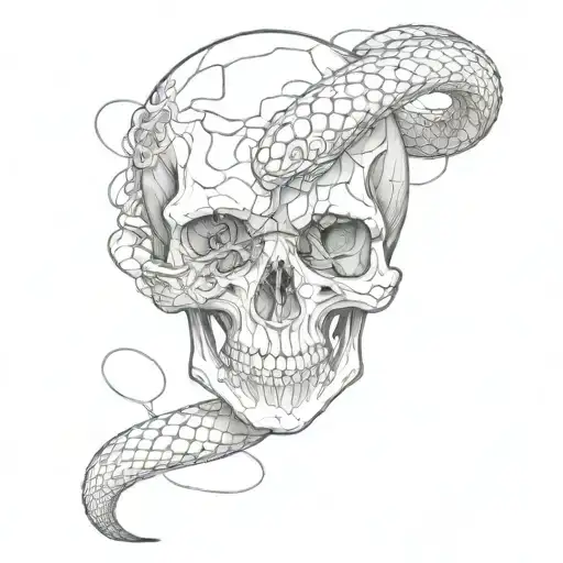 Skull Wit H Snake