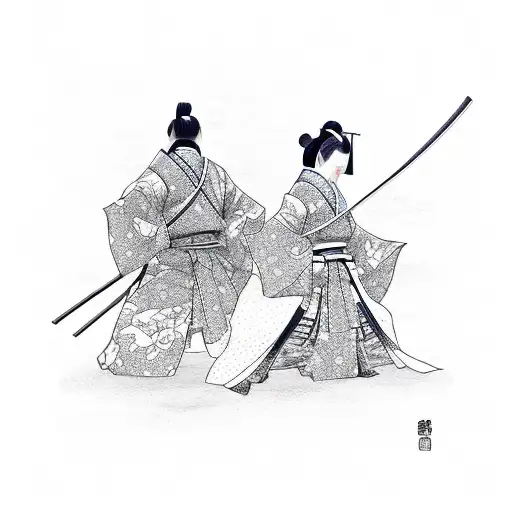 Japanese Woman Samurai Tattoo