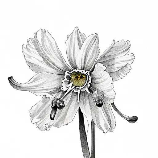 Daffodil And Daisy And Lily And Larkspur And Cosmos