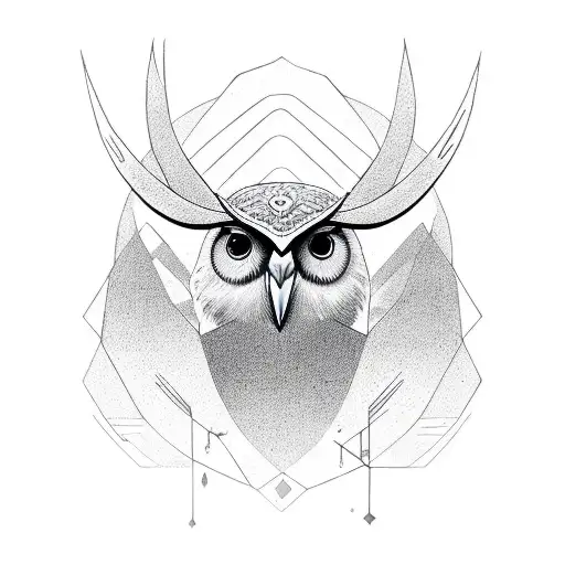 Ox With Owl On Shoulder