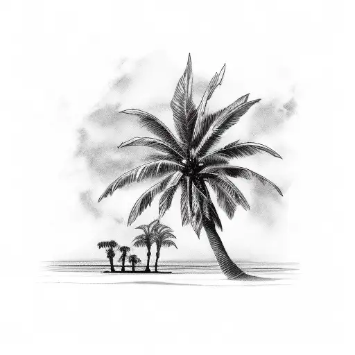 Palm Tree And Angel