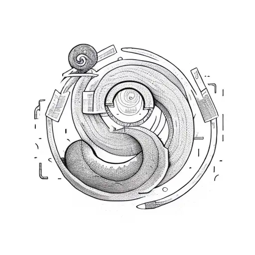 Ouroboros Leading Down 2 Paths One With An Apple One With A Book