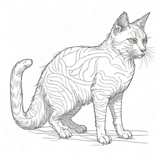 A Cat Full Body Standing And Looking At You With Love In Her Eyes