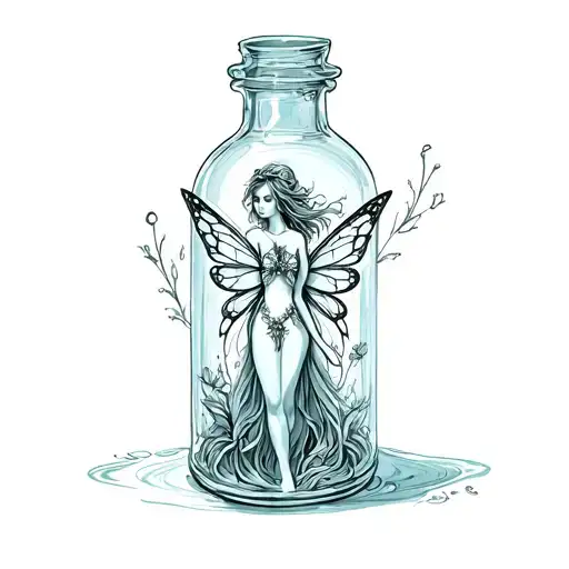 A Fairy Locked In A Bottle