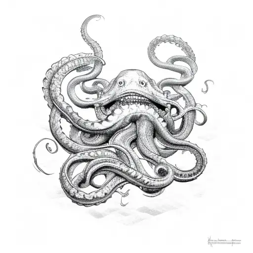Kraken Reaching Through Surface