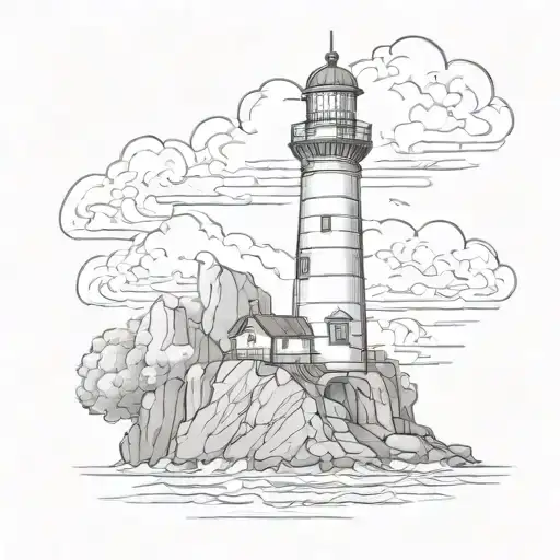 A Lighthouse Black And White