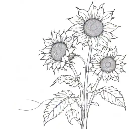 Sunflower With Stem Saying Whenever
