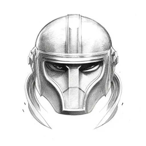 Spartan Helmet With Word Thanas Under It