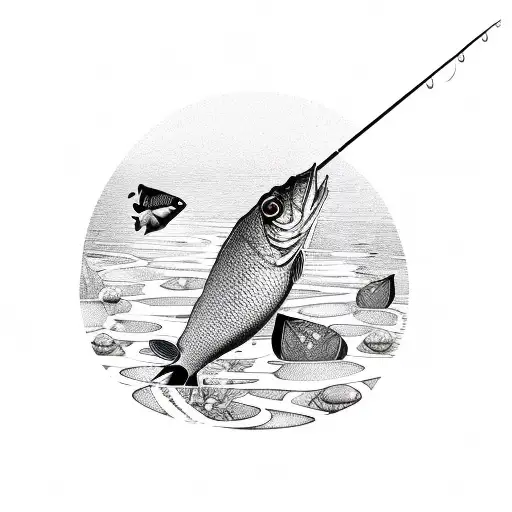 Pond Full Of Fish While Fishing