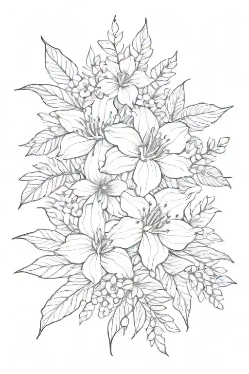 Botanical Line Art