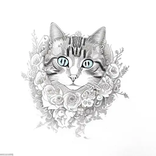A Stack Of Books Adorned With Intricate Floral Patterns And A Cat Curled Up On Top