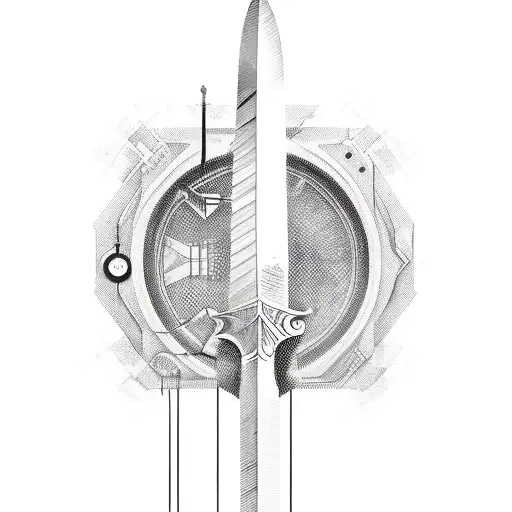 Sword Made Of Electronic Circuit