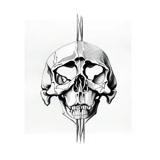 Half Human Half Skeleton