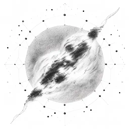 Scorpio Constellation Near A Nebula