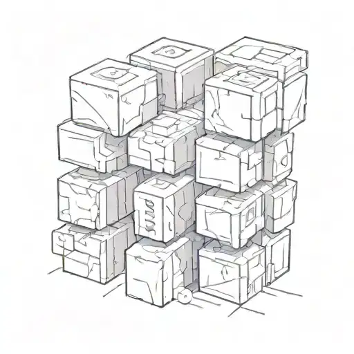 Bricks With Granny's Wrote In The Middle 3D Representation